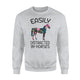Easily Distracted By Horses Flower Gift For Women Sweatshirt