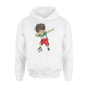 Dabbing Soccer Boy Iran Jersey Iranian Football Gift Hoodie