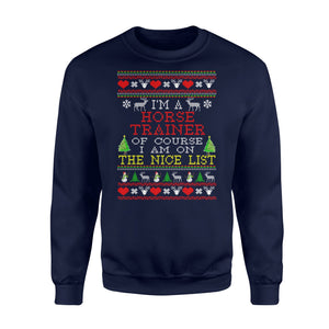 Funny Ugly Christmas Sweater Gift For Horse Trainer Sweatshirt