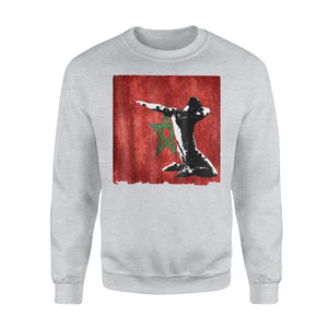 Dabbing Soccer Boy Morocco Jersey Moroccan Football Sweatshirt