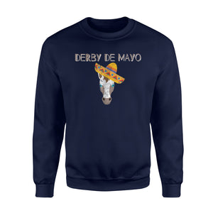 Derby De Mayo Horse Race Sombrero Distressed Sweatshirt