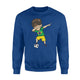 Dabbing Soccer Boy Brazil Jersey  - Brazilian Football Sweatshirt