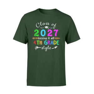 Class Of 2027 Kicking It Off 4th Grade Style T-Shirt