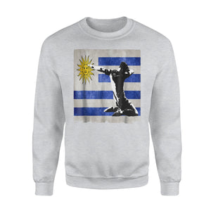 Dabbing Soccer Boy Uruguay Jersey Uruguayan Football Sweatshirt