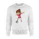 Dabbing Denmark , Soccer Girl Danish Football Flag Sweatshirt