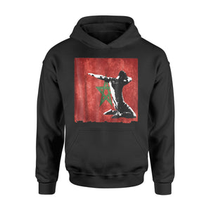 Dabbing Soccer Boy Morocco Jersey Moroccan Football Hoodie