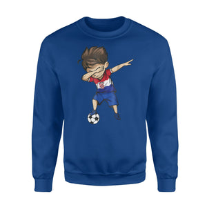 Dabbing Soccer Boy Croatia Jersey  - Croatian Football Sweatshirt