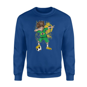 Dabbing Boy Brazil Soccer Jersey Brasil Football Sweatshirt