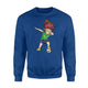 Dabbing Soccer Girl Brazil Jersey - Brazilian Football Sweatshirt