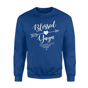 Grandma Cute Gold Arrow Blessed Yaya Thanks Giving Sweatshirt