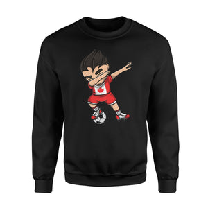 Dabbing Soccer Boy Canada Jersey  - Canadian Football Sweatshirt