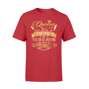 Gold Real Queen Are Born On September T-Shirt