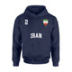 Iran 2 Iranian Flag Soccer Team Football Hoodie