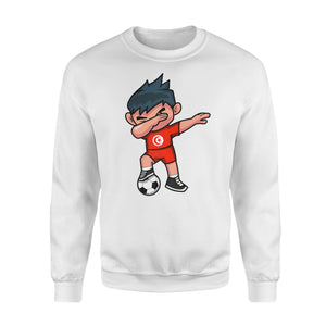 Dabbing Soccer Boy Tunisia Tunisians Football Sweatshirt