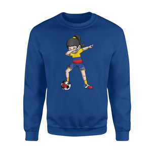 Dabbing Soccer Girl Fan Colombia Football Sweatshirt