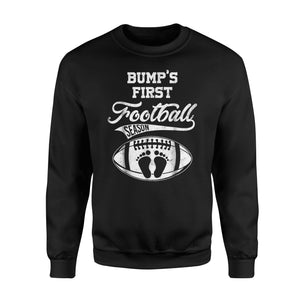 Bump's First Football Rugby Season Pregnant Gift Sweatshirt