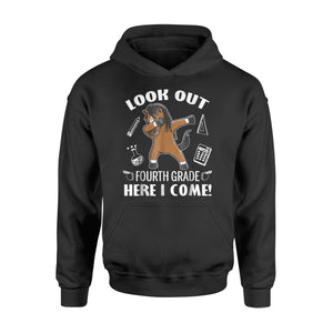 Cute Horse Dabbing Look Out Fourth Grade Here I Come Hoodie
