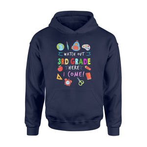 Kids Watch Out 3rd Grade Here I Come  Kinder Gifts Cute Hoodie