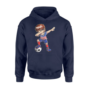 Dabbing Soccer Boy United States Jersey USA Football Hoodie