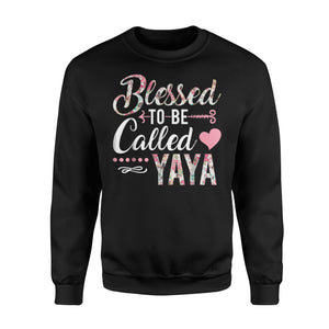 Blessed To Be Called Yaya Floral Grandma Sweatshirt