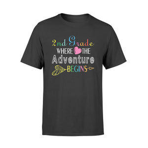 Colorful Heart Arrow 2nd Grade Where Adventure Begins T-Shirt