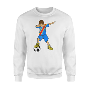 Dabbing Soccer Boy  Congo Congoleses Football Sweatshirt