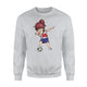 Dabbing Soccer Girl Costa Rica Jersey - Football Gift Sweatshirt