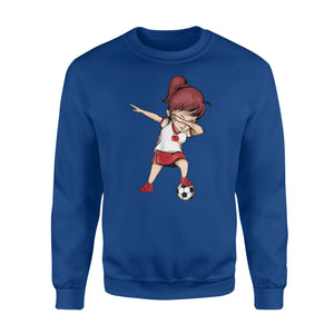 Dabbing Soccer Girl Japan Jersey - Japanese Football Sweatshirt