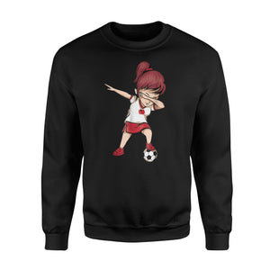 Dabbing Soccer Girl Japan Jersey - Japanese Football Sweatshirt