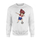Dabbing Soccer Girl Croatia Jersey - Croatian Football Sweatshirt