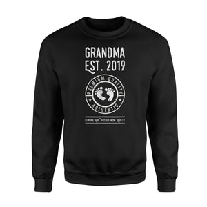 Grandma Est. 2019 Expecting New Baby Gift Established Mom Sweatshirt