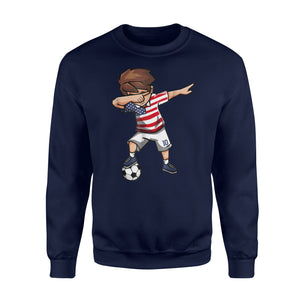 Dabbing Soccer Boy United States Football Jersey Sweatshirt