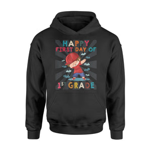 Funny Boy Dabbing Happy First Day Of 1st Grade  Hoodie