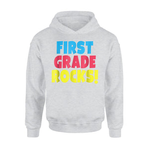 First Grade Rocks Funny Gift For A 1st Grader Hoodie