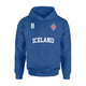 Iceland Football 8 Back Icelandic Flag Soccer Hoodie