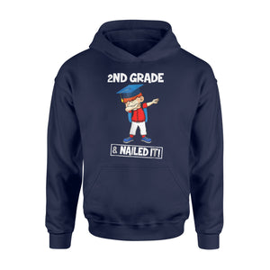 Cute Boys Dabbing 2nd Grade Nailed It Graduate Funny Hoodie