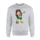 Dabbing Soccer Girl Mexico Jersey - Mexican Football Sweatshirt