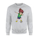 Dabbing Soccer Girl Brazil Jersey - Brazilian Football Sweatshirt