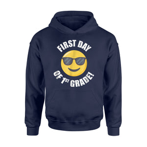 First Day Of First 1st Grade Emoji For Boys Girls Hoodie