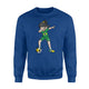 Dabbing Soccer Girl Fan Brazil Football Sweatshirt