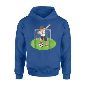Dabbing Soccer Boy England UK English Football Hoodie