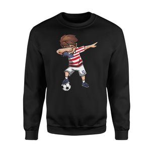 Dabbing Soccer Boy United States Football Jersey Sweatshirt
