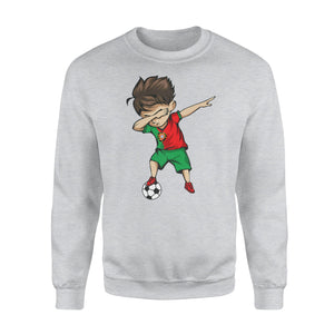Dabbing Soccer Boy Portugal Jersey Portuguese Football Sweatshirt