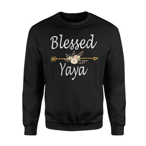 Blessed Yaya Thanks Giving Christmas Gifts Grandma Sweatshirt