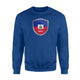 Haiti Flag Badge Soccer Fans Jersey Distressed Sweatshirt