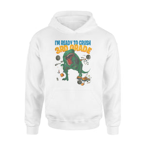 Kids I'm Ready To Crush 3rd Grade T Rex Monster Truck Hoodie