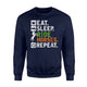 Eat Sleep Ride Horses Repeat Funny Horseback Riding Sweatshirt
