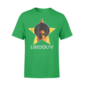 Groovy Black Disco Diva  Natural Hair Black Queens T-Shirt