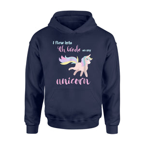 I Flew Into 4th Grade-Riley Name On The Back  Hoodie