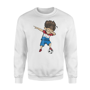 Dabbing Soccer Boy Netherlands Jersey  - Dutch Football Sweatshirt
